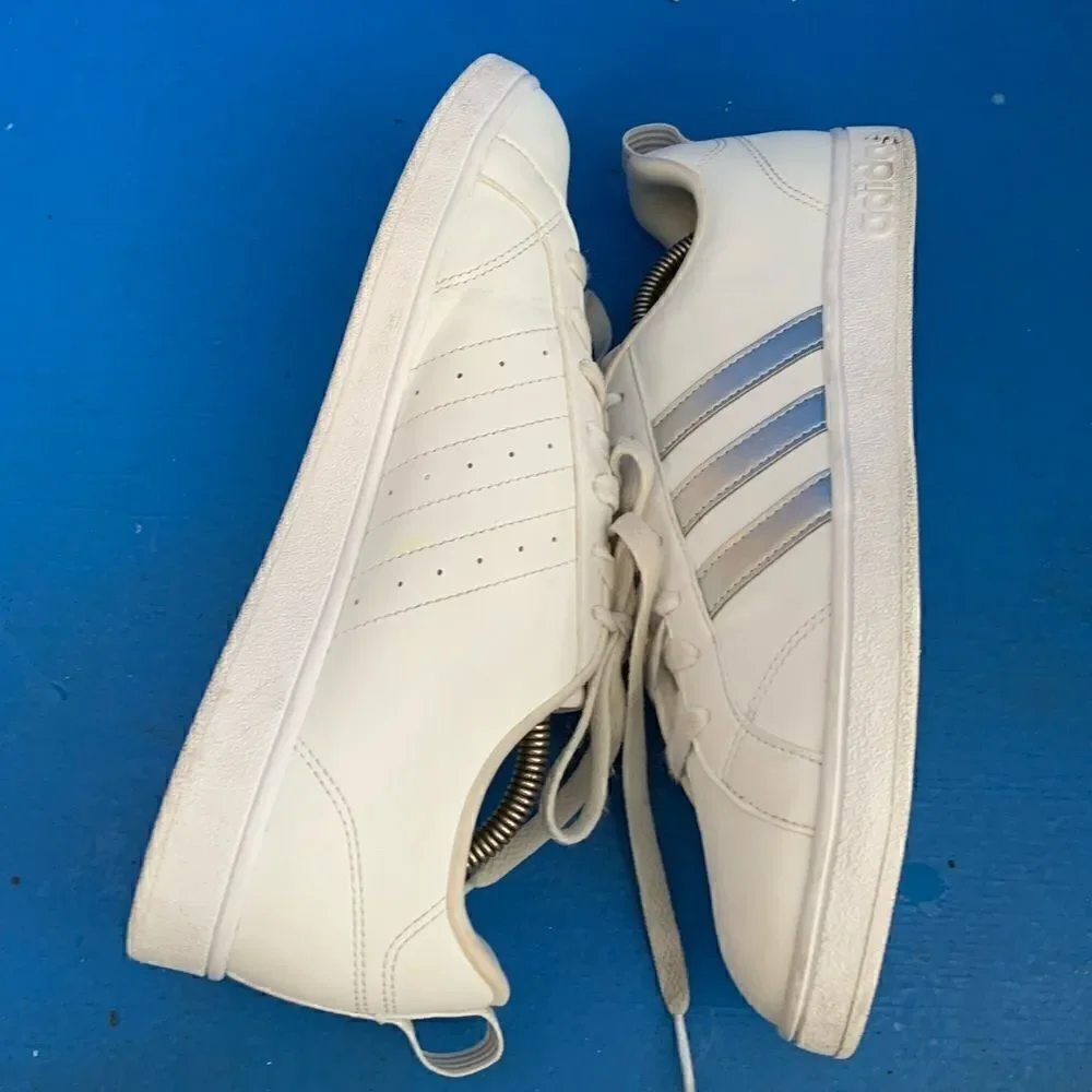 Adidas Womens VS Advantage BB7248 White Running Shoes Sneakers Size 10